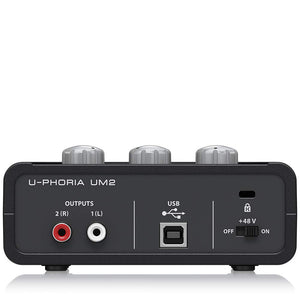 Behringer U-PHORIA UM2  2 x 2 interfacce audio USB 2.0 Nero - Ilgrandebazar
