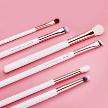 Carica l&#39;immagine nel visualizzatore di Gallery, Jessup 15Pz Bianco perla/Oro rosa Set di pennelli per trucco professionale...