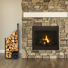 Carica l&#39;immagine nel visualizzatore di Gallery, Relaxdays, Nero Carrello per Legna, da Trasposto, in Acciaio, con 2 Ruote,...