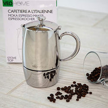 Carica l&#39;immagine nel visualizzatore di Gallery, VeoHome Caffettiera Induzione 6 Tazze 300 ml con Filtro Riduttore | 300 mL