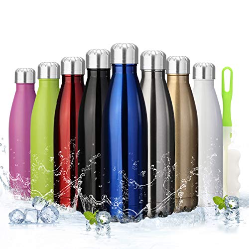 king do way Termica Bottiglia d'Acqua Sportive 500ml per Mantenere Caldo Blu