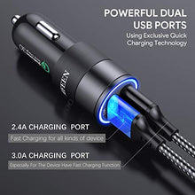 Carica l'immagine nel visualizzatore di Gallery, JOOMFEEN Caricabatteria Auto USB C,Quick Charge 3.0+2.4A 30W Caricatore Nero