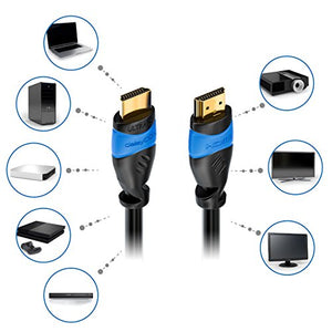 deleyCON 10m Cavo HDMI Compatibile con 2.0a/b/1.4a - 4K 10 metri, Nero