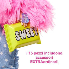 Carica l&#39;immagine nel visualizzatore di Gallery, Barbie Extra n.3 - Bambola Snodata con Pelliccia Rosa e Maialino-Unicorno - 15 Accessori - Look Fashion con Ciocche Rossa - Regalo per Bambini 3+ Anni, GRN28