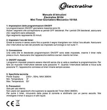 Carica l'immagine nel visualizzatore di Gallery, Electraline 3333 Kit 3 pezzi, Programmatore Timer meccanico giornaliero,...