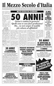 Bombo Biglietto Auguri Giornale Compleanno 50 Anni Amico –