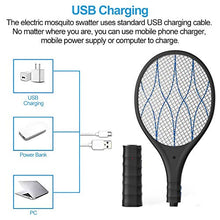 Carica l&#39;immagine nel visualizzatore di Gallery, Racchetta Zanzare Elettrica Ricaricabile 2 in 1, Swatter Insetti Elettrico...