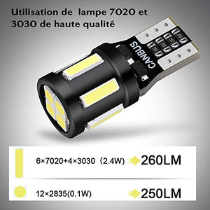 Anpro 2020 Lampadina a T10 LED per Auto - W5W Led 6000K Luce Bianca Super...