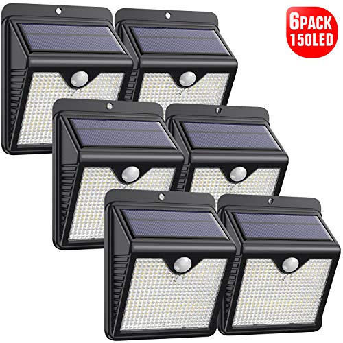 Luce Solare Led Esterno, 【6 Pezzi-1000lumen】iPosible 150 LED Lampada Solare...