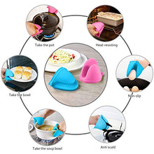 Carica l'immagine nel visualizzatore di Gallery, Comius Sharp Guanti per Forno, 4pcs Silicone al Calore da Blue + Pink