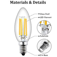 Carica l&#39;immagine nel visualizzatore di Gallery, Bonlux E14 Lampadine a Candela LED Dimmerabili C35 Dimmerabile, Bianco Caldo - Ilgrandebazar