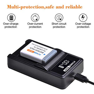 PowerTrust NB-13L NB-12L - Caricabatterie USB LED per fotocamera Canon...