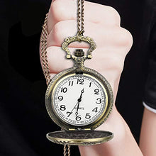 Carica l&#39;immagine nel visualizzatore di Gallery, Montre de poche Vintage Quartz Classique Sculpture de...