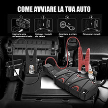 Carica l&#39;immagine nel visualizzatore di Gallery, YABER Avviatore Emergenza per Auto, 1200A Jump Starter Auto Portatile(Fino a...