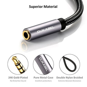 DuKabel Cuffie Cavo Prolunga 3,5mm Maschio a Femmina (TRRS 4-poli) 2.4m