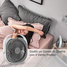 Carica l'immagine nel visualizzatore di Gallery, LaHuko USB Ventilatore da Scrivania, 20cm Portatile Tavolo...