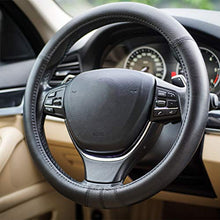 Carica l&#39;immagine nel visualizzatore di Gallery, Coprivolante Auto Universale Pelle - Copri Volante In Tessuto nero