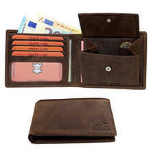 Carica l'immagine nel visualizzatore di Gallery, Portafoglio in vera pelle, Slim, confortevole e molto robusto brown / marrone