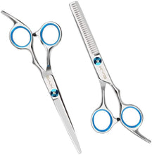 Carica l&#39;immagine nel visualizzatore di Gallery, Set di Forbici Professionali da Parrucchiere in Acciaio Inossidabile Set Forbici per Capelli Barbiere, Forbici per Taglio Capelli con Custodia Forbici Foltire