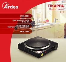 Carica l&#39;immagine nel visualizzatore di Gallery, Ardes AR1F19 Fornello Elettrico TIKAPPA F19 in Acciaio Verniciato 1500 W - Ilgrandebazar