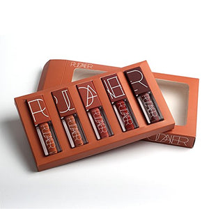 5 Colori/Set Lucidalabbra, Rossetti liquidi mat, lungo impermeabile C5 - Ilgrandebazar