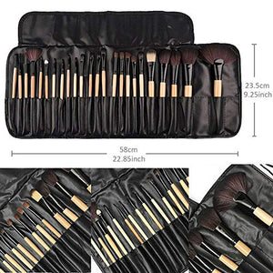 Pennelli Make Up,Cadrim 24 pezzi Set di pennelli professionali per Madera