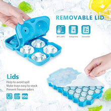 Carica l'immagine nel visualizzatore di Gallery, UOON Set di 3-Stampi per Ghiaccioli in Silicone-Ghiaccio Stampo con Blu