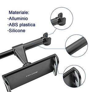 Tryone Supporto Tablet Poggiatesta Auto, supporto per tablet sedile Nero