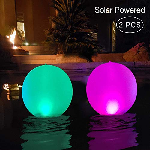 Solare da Giardino per Esterni,Luci Piscine Galleggianti Globo 2pcs