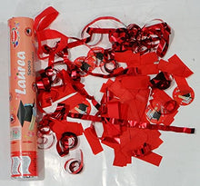 Carica l&#39;immagine nel visualizzatore di Gallery, Graziano, Tubo Spara Coriandoli ad Aria Compressa, Ideali per Feste di Compleanno o per Festeggiare una Laurea, Contiene Stelle Filanti Rosse