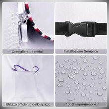 Carica l&#39;immagine nel visualizzatore di Gallery, Coprilavatrice da Esterno Impermeabile, Coprilavatrice da Interno Spesso Argentato, Copri Lavatrice Esterni con Apertura Anteriore, Copri Asciugatrice da Esterno Protezione Solare, 60 * 64 * 85 CM