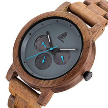 Carica l&#39;immagine nel visualizzatore di Gallery, Orologio da Uomo e donne in Legno, CZOKA Noce nero naturale/oliva Acacia - Ilgrandebazar