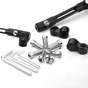 KATUR Specchietto retrovisore Moto Triangolo Nero Demone Lama Stile