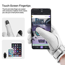 Carica l'immagine nel visualizzatore di Gallery, INBIKE Guanti Moto Donna Traspiranti Prottetivo Pelle di Capra con L, Bianco