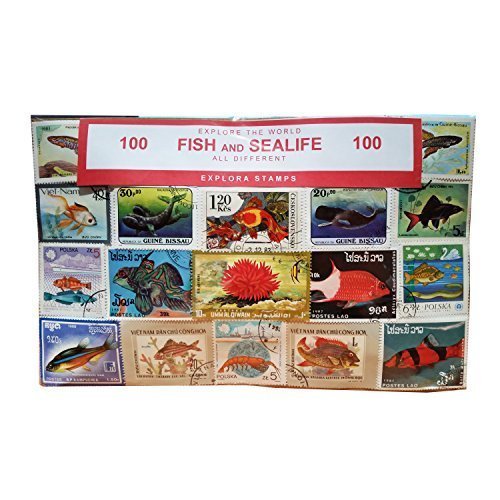 worldwide Fish, Sea Life e animali marini francobolli Collection – 100...