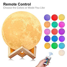 Carica l&#39;immagine nel visualizzatore di Gallery, Luna Lampada Led, 3D luce USB Ricaricabile 16 colori Moon Lamp 5.91 Inch - Ilgrandebazar