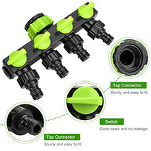 Carica l&#39;immagine nel visualizzatore di Gallery, Tencoz Splitter Tubo da Giardino a 4 Vie, 3/4&quot; Distributore d&#39;Acqua con...
