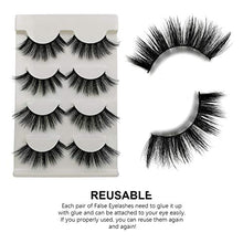 Carica l&#39;immagine nel visualizzatore di Gallery, Ciglia finte 4 paia - Riutilizzabile professionale Misura per tutti...