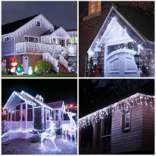 Carica l&#39;immagine nel visualizzatore di Gallery, Zorela Luci Natale Esterno Cascata 10M 400 LED Tenda Luminosa Esterno Natale Prolungabile Luci di Natale Cascata di Stalattiti con 8 Modalità Impermeabile per Balcone, Tetto, Giardino