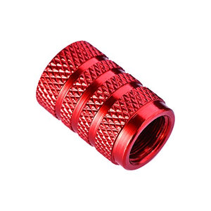 Coprivalvola Pneumatici Tappi Valvola in Alluminio Auto Antipolvere Red
