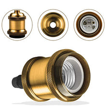 Carica l&#39;immagine nel visualizzatore di Gallery, DiCUNO E27 Vintage Portalampada, Edison retro lampada a 4P, Brass