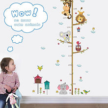 Carica l'immagine nel visualizzatore di Gallery, ElecMotive Metri da parete per bambini rimovibile misurare adesivi Animali - Ilgrandebazar