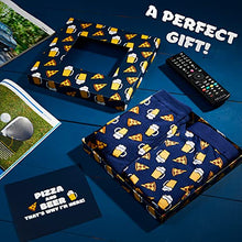 Carica l&#39;immagine nel visualizzatore di Gallery, CityComfort Calzini Uomo Divertenti e Boxer Uomo Cofanetto Regalo Calze Divertenti Uomo Birra Pizza Gaming e Boxer Simpatici Uomo S-3XL Regalo Zio Amico Festa del papà Natale Befana (Navy Pizza, L)