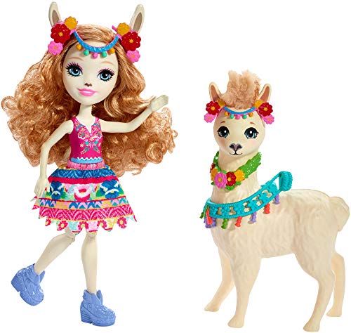 Enchantimals- Fleecy Il Lama con Amico Cucciolo, Bambola da 15 cm con... - Ilgrandebazar