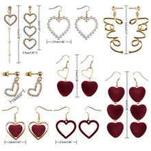 Carica l&#39;immagine nel visualizzatore di Gallery, TUPARKA 8 Pairs Love Heart Orecchini a forma di cuore San... - Ilgrandebazar