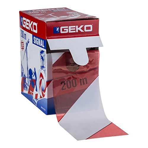 Nastro Segnaletico da Recinsione in PVC , Bianco Rosso, Rotolo 200 mt - Ilgrandebazar