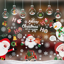 Carica l'immagine nel visualizzatore di Gallery, 9 Adesivi Vetrofanie Natalizie,Decorazioni Natalizie,Vetrofanie Natale,Addobbi Natale Adesivi Rimovibile Adesivi Natale DIY Alci Babbo Natale Adesivi Natalizi Finestre