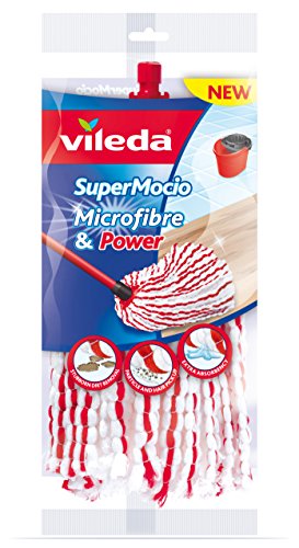 Vileda SuperMocio Microfibre & Power Testa del mocio, Fibra, Multicolore,... - Ilgrandebazar