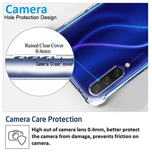 Ferilinso Cover per Xiaomi Mi A3 Cover, [Rinforzare la Versione Trasparente