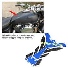 Carica l&#39;immagine nel visualizzatore di Gallery, Yctze Adesivo serbatoio moto, vera fibra di carbonio moto decalcomania TQ008